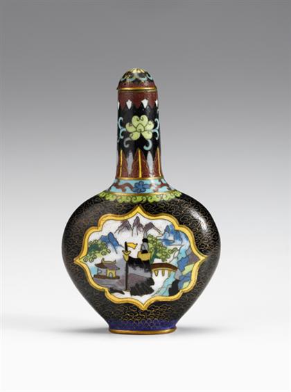 Large Chinese cloisonne snuff