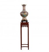 LARGE CHINESE CLOISONNE VASE W