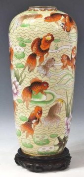 LARGE CHINESE CLOISSONE ENAMEL