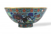 LARGE CHINESE CLOSIONNE BOWL,