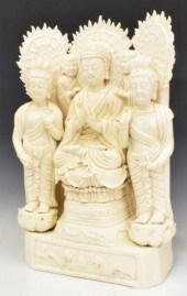 LARGE CHINESE DEHUA PORCELAIN