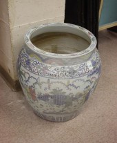 LARGE CHINESE DOUCAI PORCELAIN