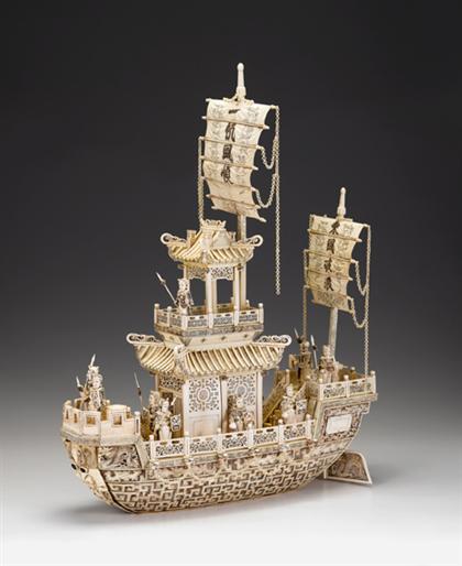 Large Chinese elephant ivory and
