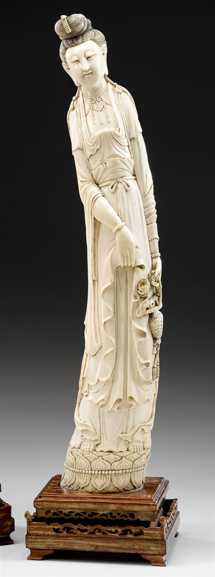 Large Chinese elephant ivory carved