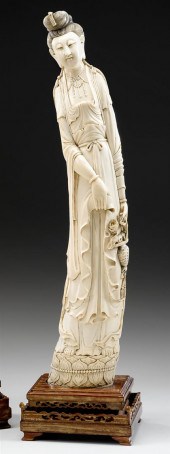 Large Chinese elephant ivory c