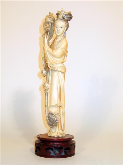 Large Chinese elephant ivory maiden