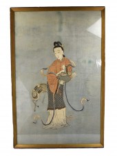 LARGE CHINESE EMBROIDERY PANEL