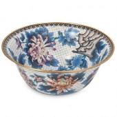LARGE CHINESE ENAMELED CLOISON