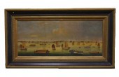 LARGE CHINESE EXPORT OIL PAINT