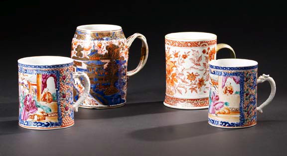Large Chinese Export Porcelain Mug,