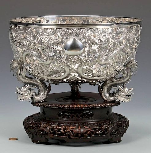 LARGE CHINESE EXPORT SILVER