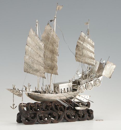LARGE CHINESE EXPORT SILVER MODEL