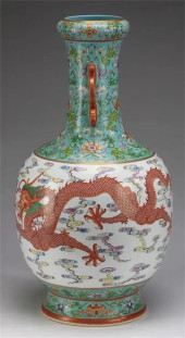 LARGE CHINESE FAMILLE ROSE GAR