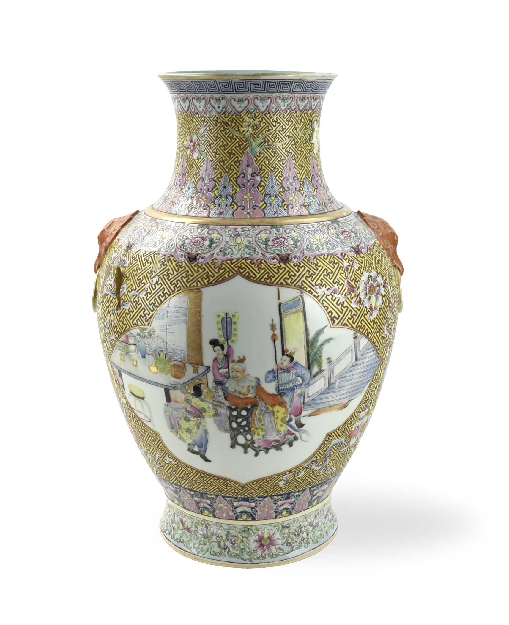 LARGE CHINESE FAMILLE ROSE VASE,
