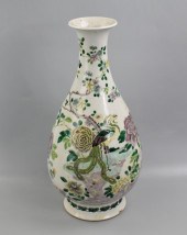 LARGE CHINESE FAMILLE ROSE VAS