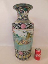 LARGE CHINESE FAMILLE ROSE VAS