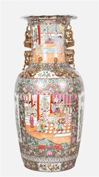 Large Chinese famille verte ceramic