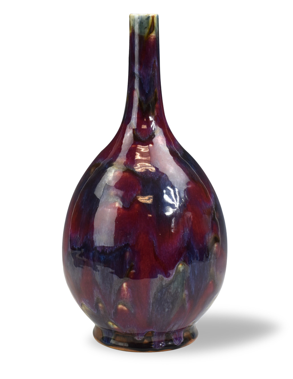 LARGE CHINESE FLAMBE GLAZED