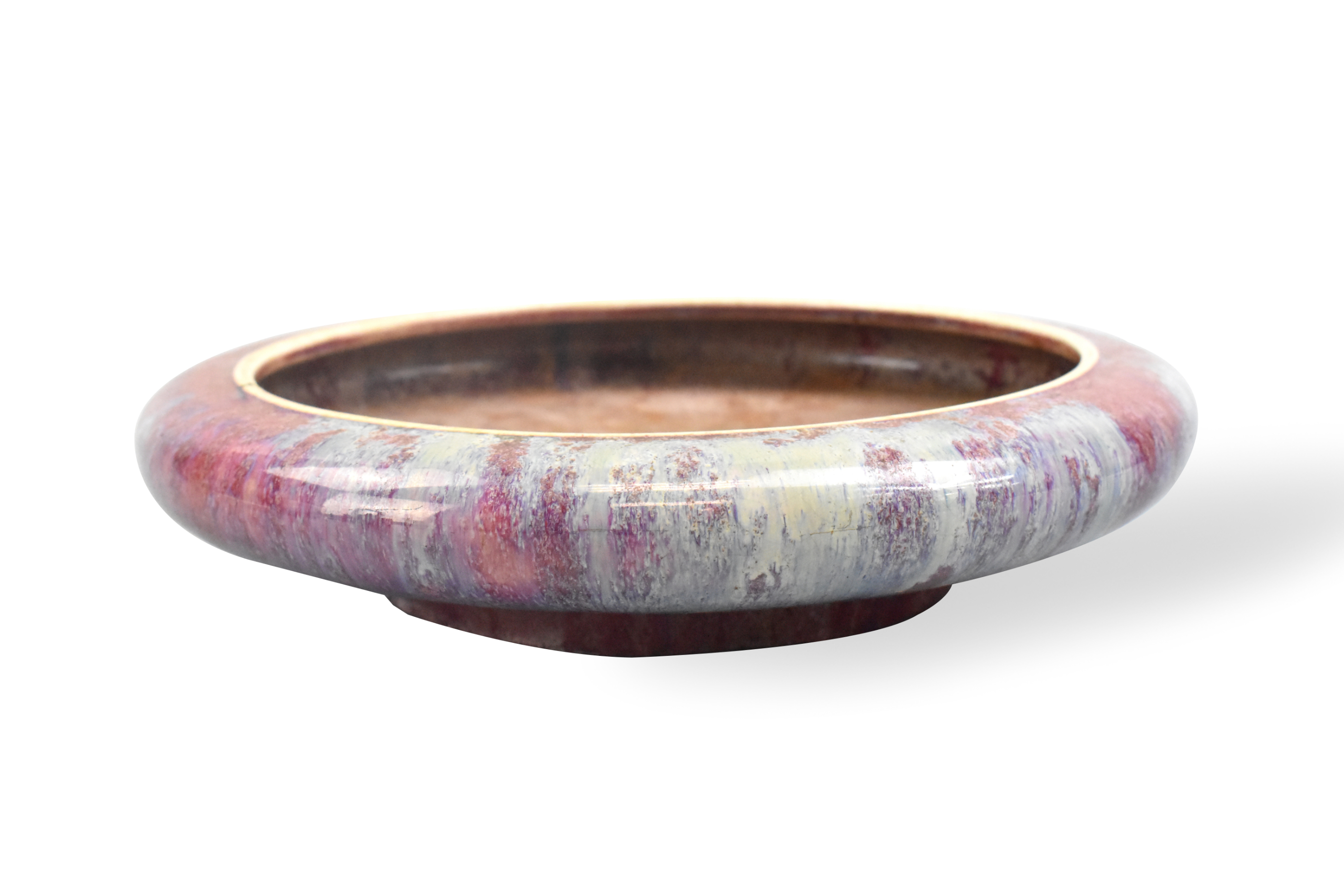LARGE CHINESE FLAMBE GLAZED WASHER,