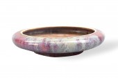 LARGE CHINESE FLAMBE GLAZED WA