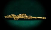 LARGE CHINESE GILT BRONZE BELT