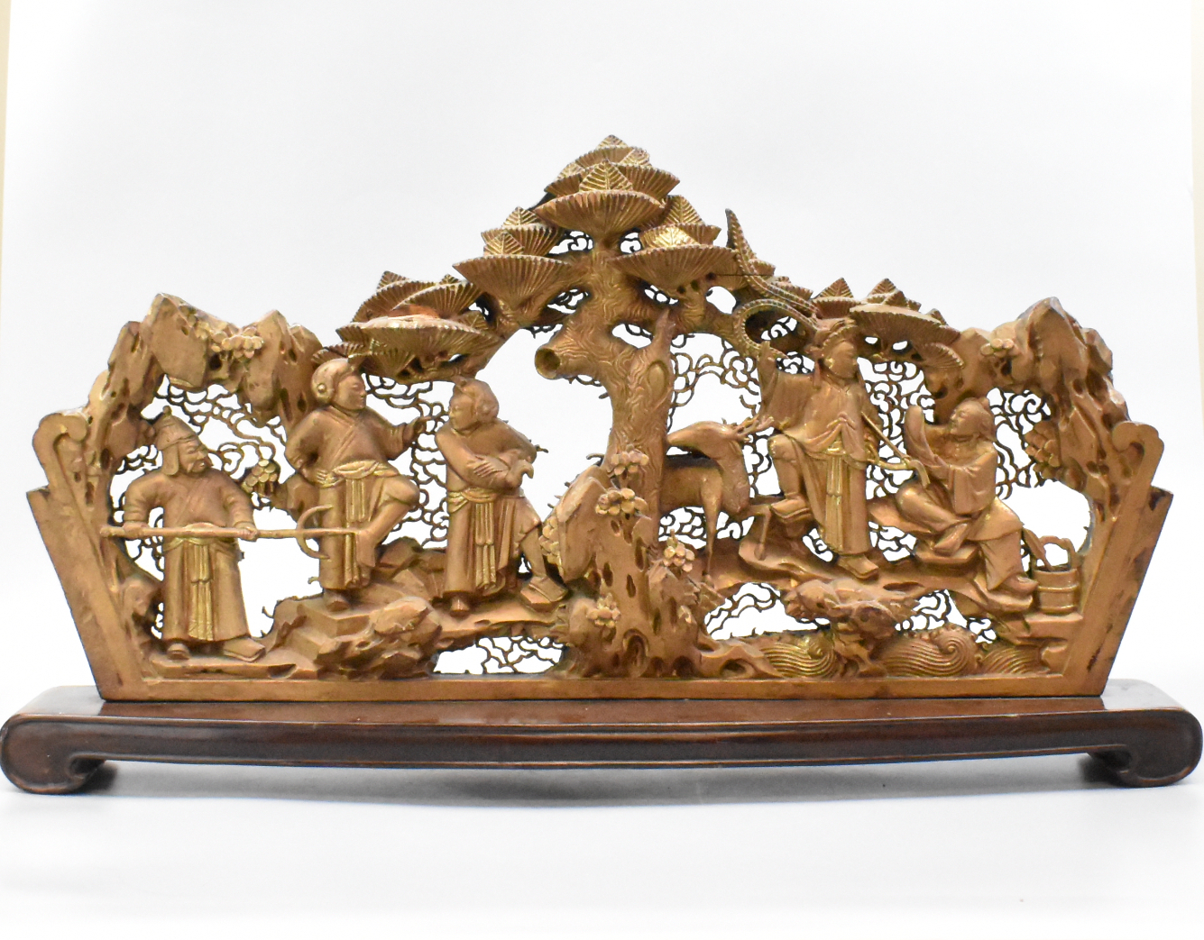 LARGE CHINESE GILT WOOD CARVING