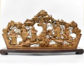 LARGE CHINESE GILT WOOD CARVIN