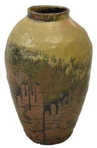 LARGE CHINESE GLAZED EARTHENWARE