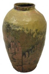 LARGE CHINESE GLAZED EARTHENWA