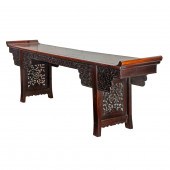 LARGE CHINESE HARDWOOD ALTAR T