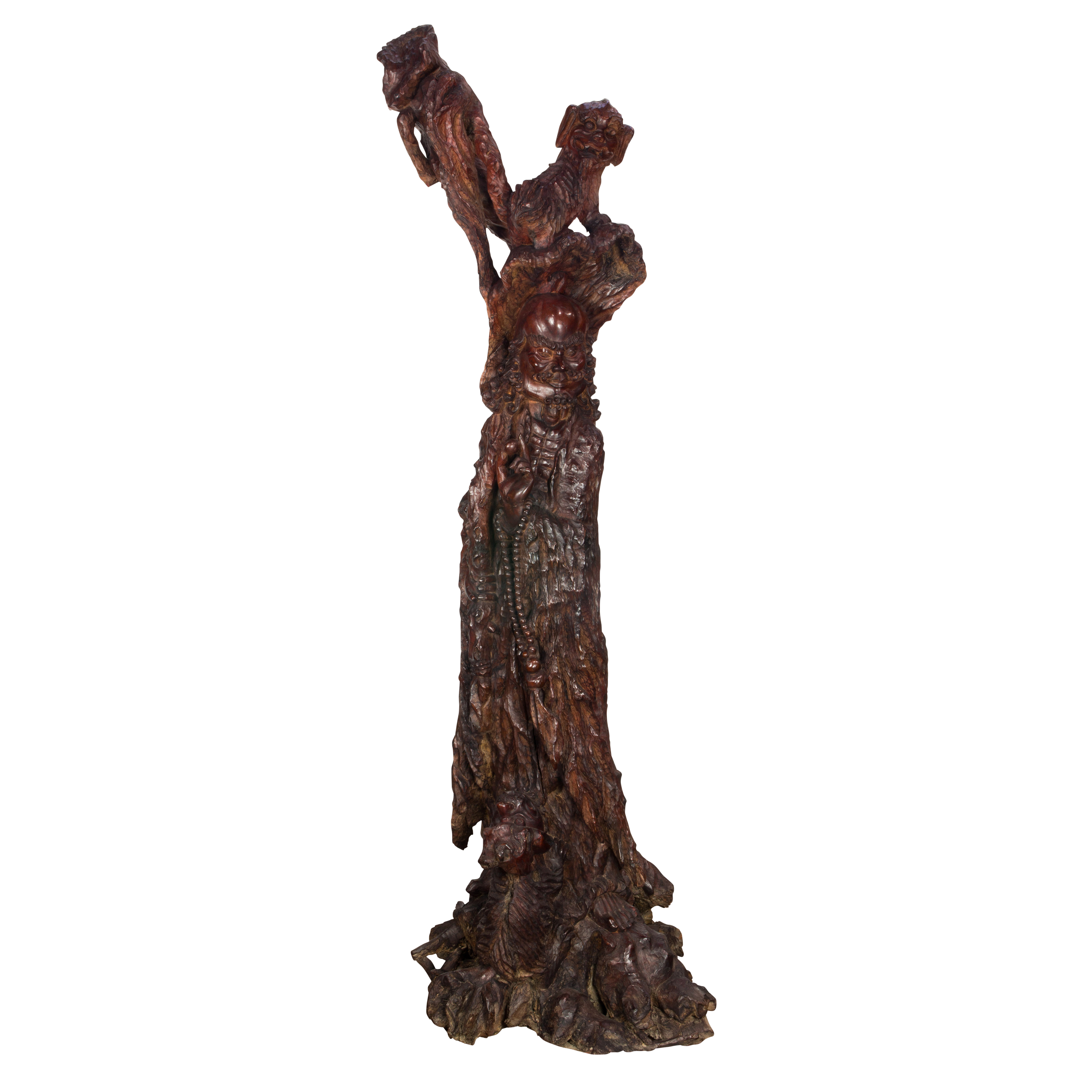 LARGE CHINESE HARDWOOD ROOT CARVING