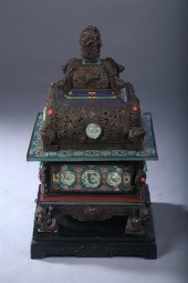 LARGE CHINESE JADE AND TURQUOI