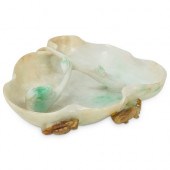 LARGE CHINESE JADITE BRUSH WAS