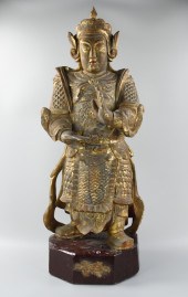 LARGE CHINESE LACQUERED WOOD G