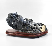 LARGE CHINESE LAPIS DRAGON STA