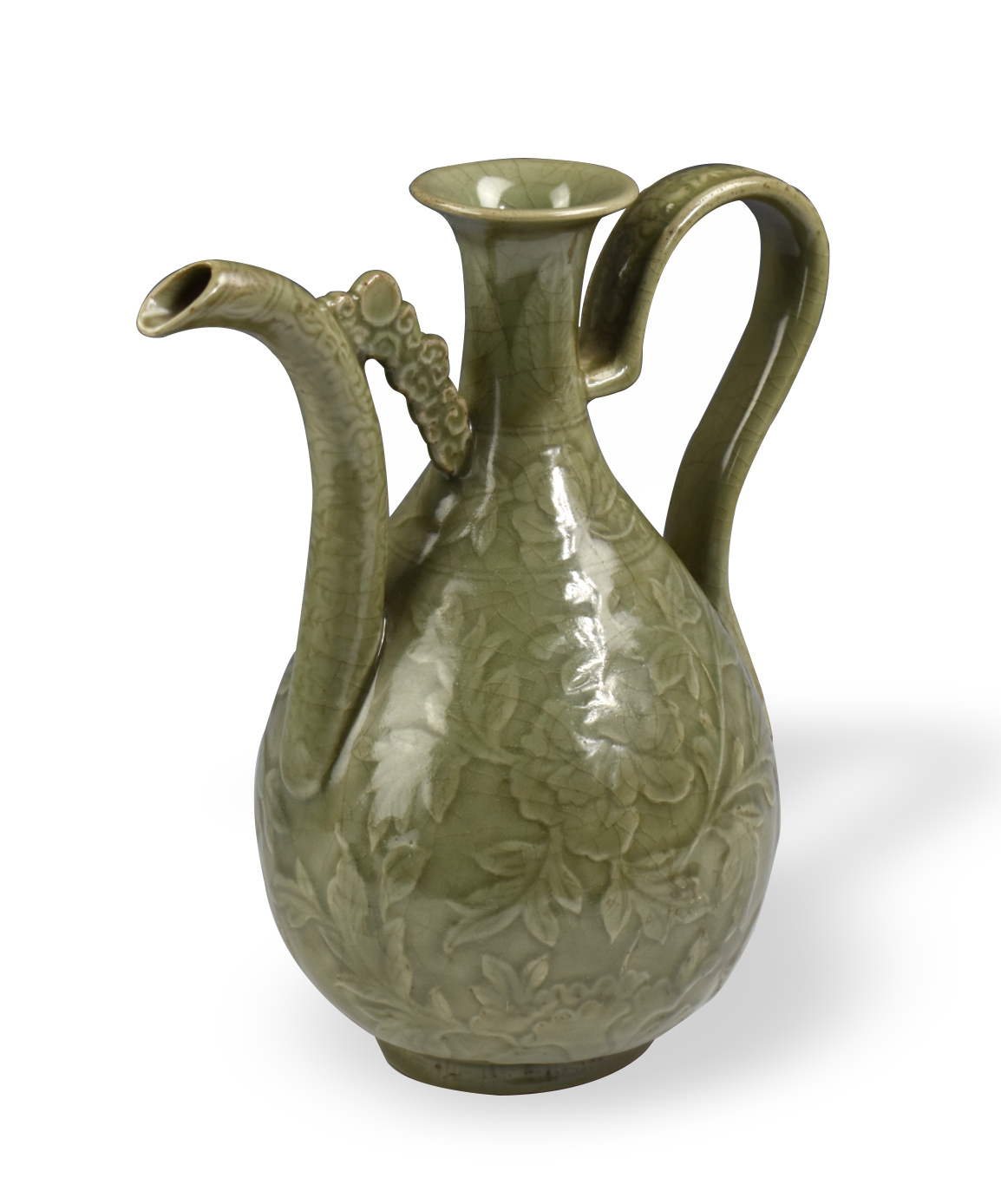 LARGE CHINESE LONGQUAN CELADON WINE