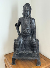 LARGE CHINESE MING BRONZE SEAT