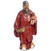 LARGE CHINESE MUDMAN SCULPTURE