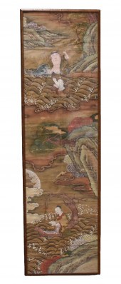 LARGE CHINESE PAINTING OF LIU