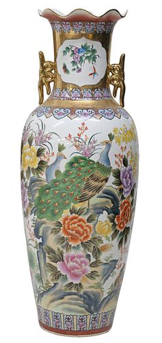 LARGE CHINESE PARCEL-GILT SACK-FORM