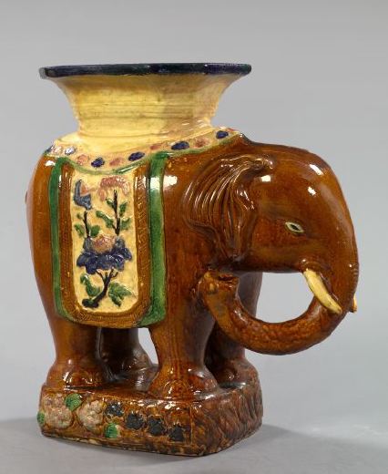 Large Chinese Polychromed Pottery