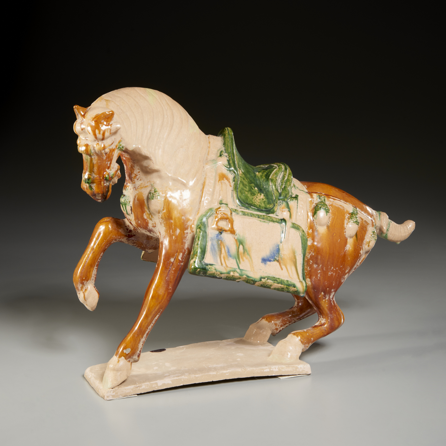 LARGE CHINESE POTTERY MODEL OF A