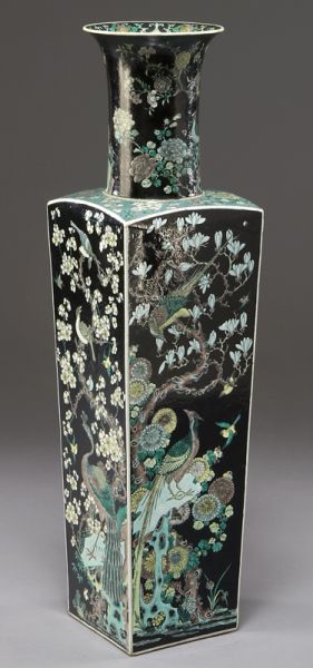 Large Chinese Qing famille noir
