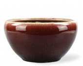 LARGE CHINESE RED FLAMBE GLAZE