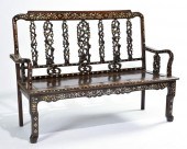 LARGE CHINESE ROSEWOOD BENCH W