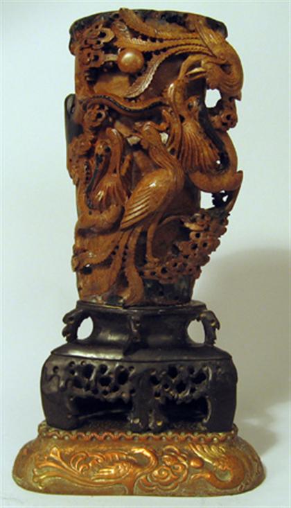 Large Chinese soapstone vase   