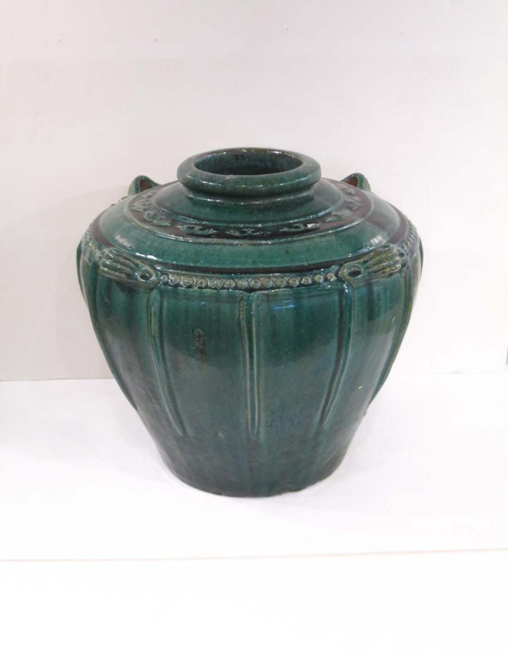 LARGE CHINESE STORAGE JAR, DARK