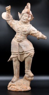 LARGE CHINESE TERRACOTTA LOKAP