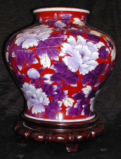 Large Chinese Vase,  of squat