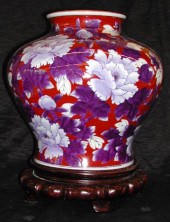 Large Chinese Vase,  of squat